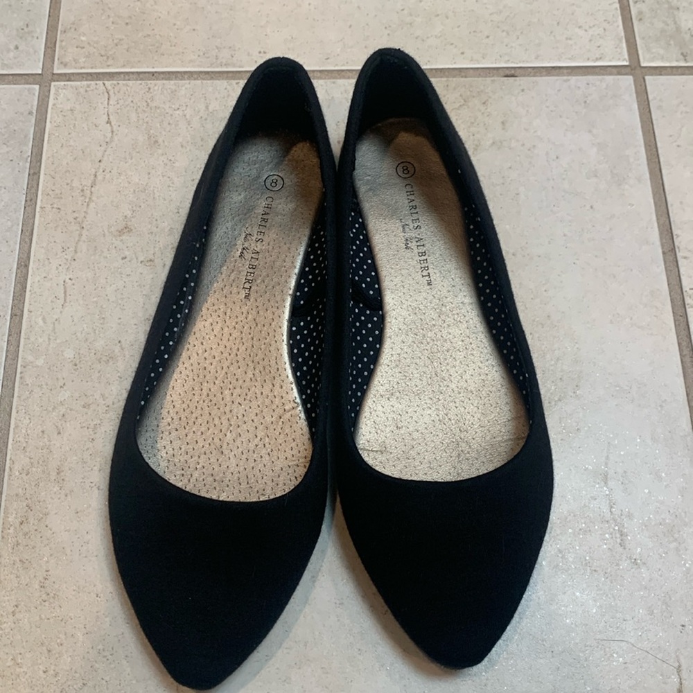 Charles Albert New York Flats. Black. Size 8